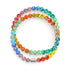 Regenbogen-Wrap | 925er Sterlingsilber | Massives Glühwürmchen-Glasarmband